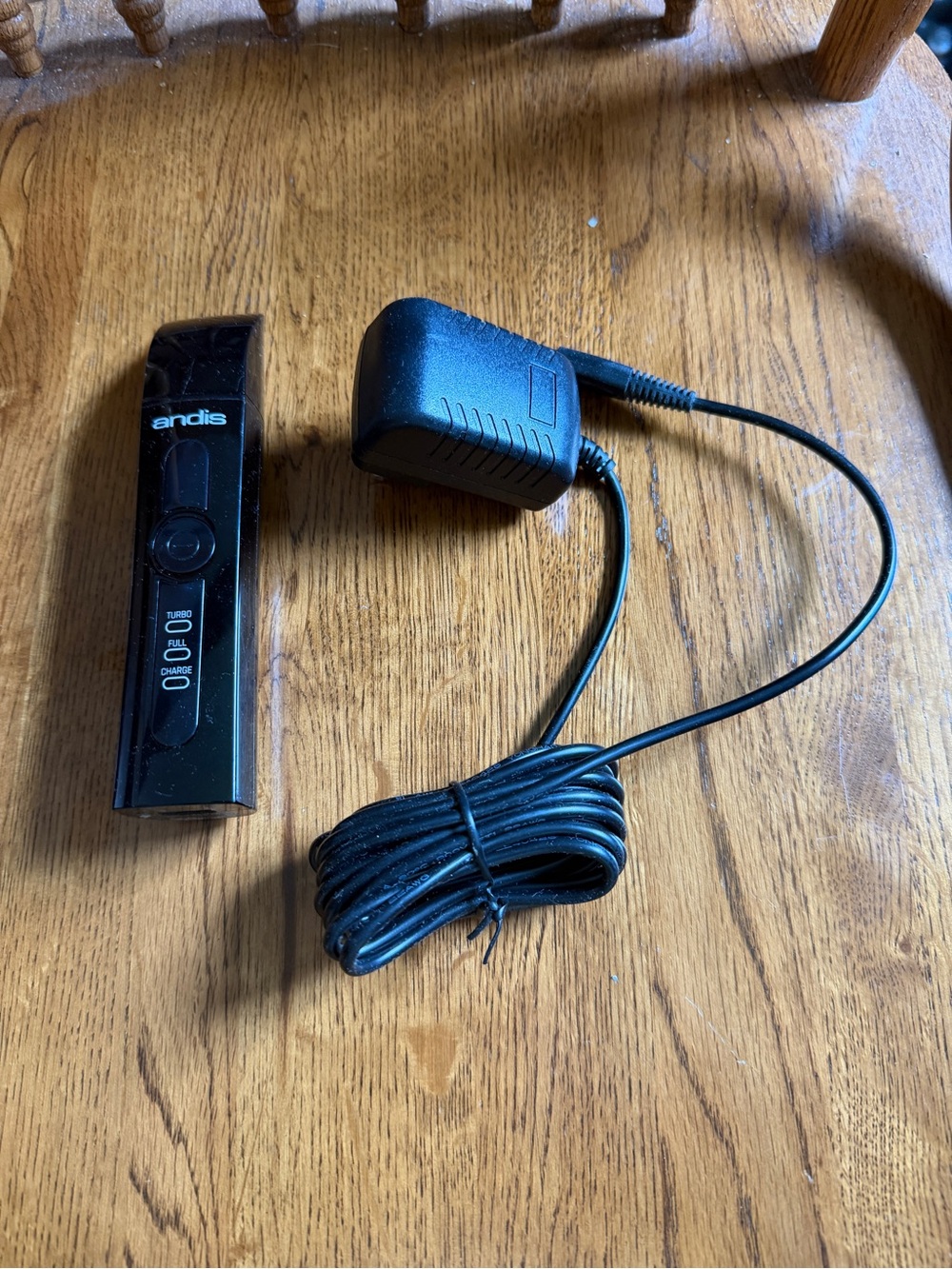 Andis Black Cordless Trimmer with Charger Adapter